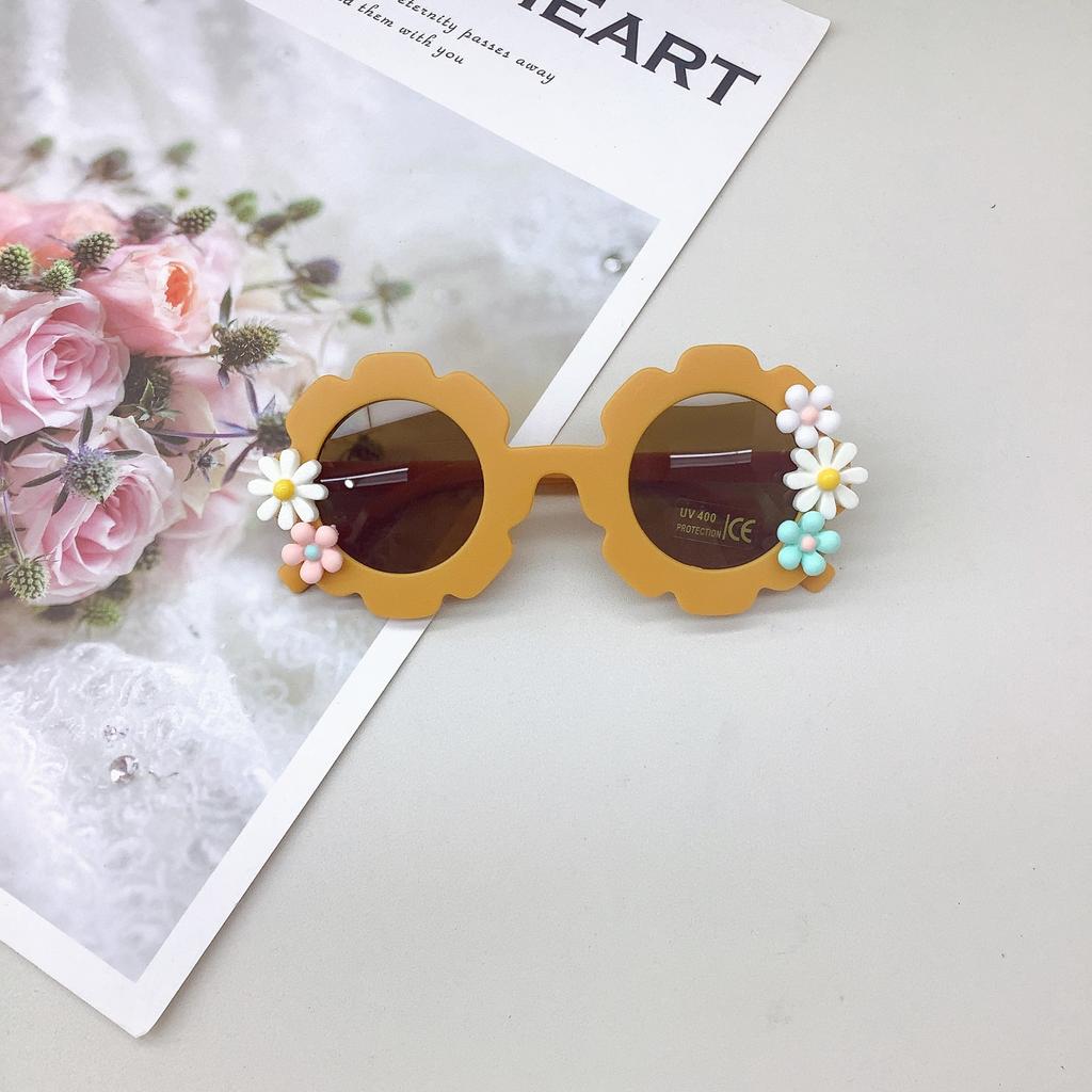 Fashion Cute Diy Children'S Sunglasses Trend Girls Concave Sunglasses Uv-Proof Uv400 Glasses