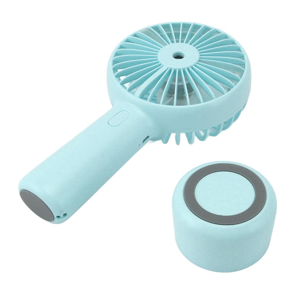 Handheld Misting Fan Quiet 2000mAh 3 Wind Speed 2 Spray Mode 7 Blades USB Fan for Desktop