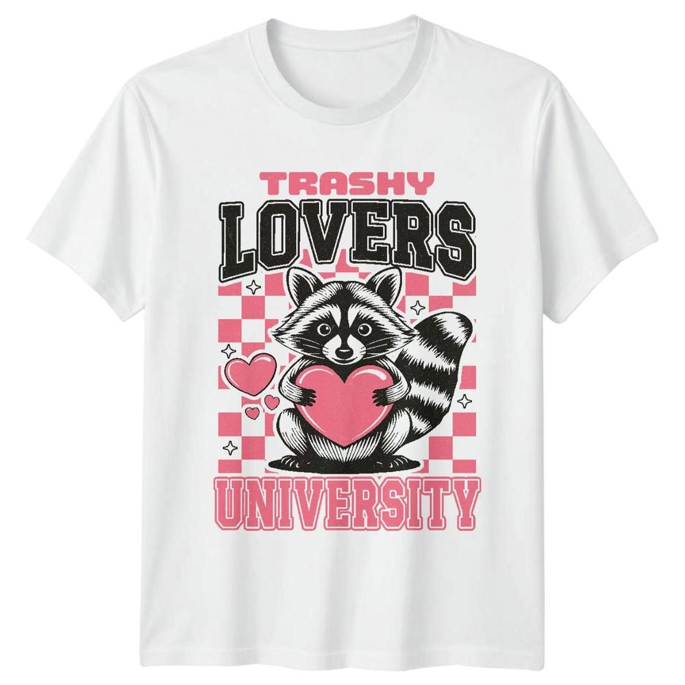 Trashy Lovers University Raccoon Heart Animal College Humor Unisexs Unisexs Graphic S