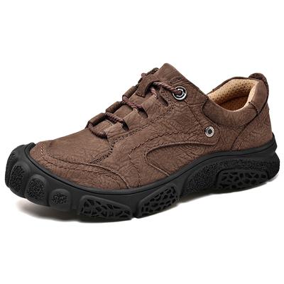 New Outdoor Camping Hiking Shoes Men Genuine Leather Sports Sneakers Man Travel Casual Shoes Leisure Walking Climbing Men's Foot