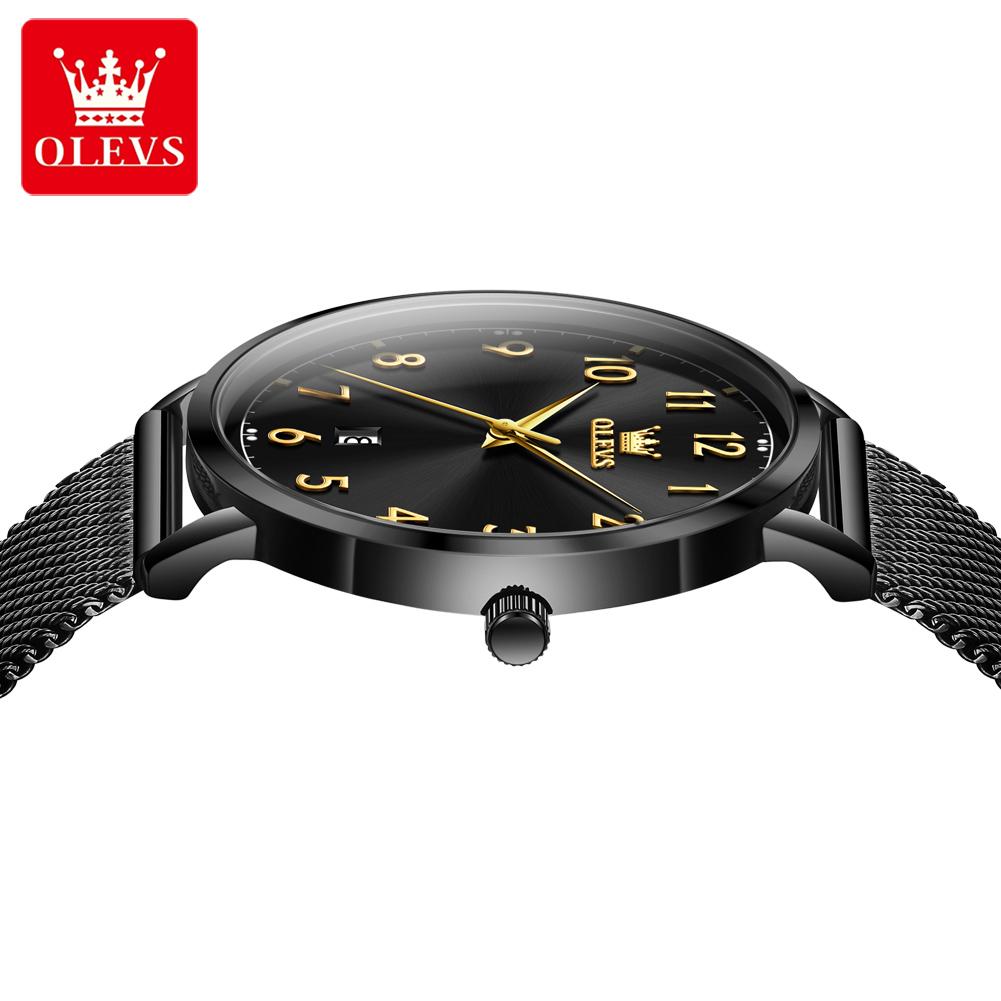 OLEVS Simple Man Watch Classic Digital Dial Auto Date Hand Clock Waterproof Night Light Men's Quartz Watches Best Seller 5653