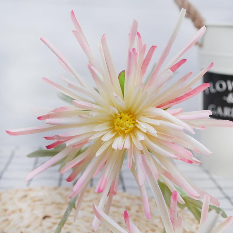 Three-Headed Chrysanthemum Artificial Flowers for Home and Wedding Decor