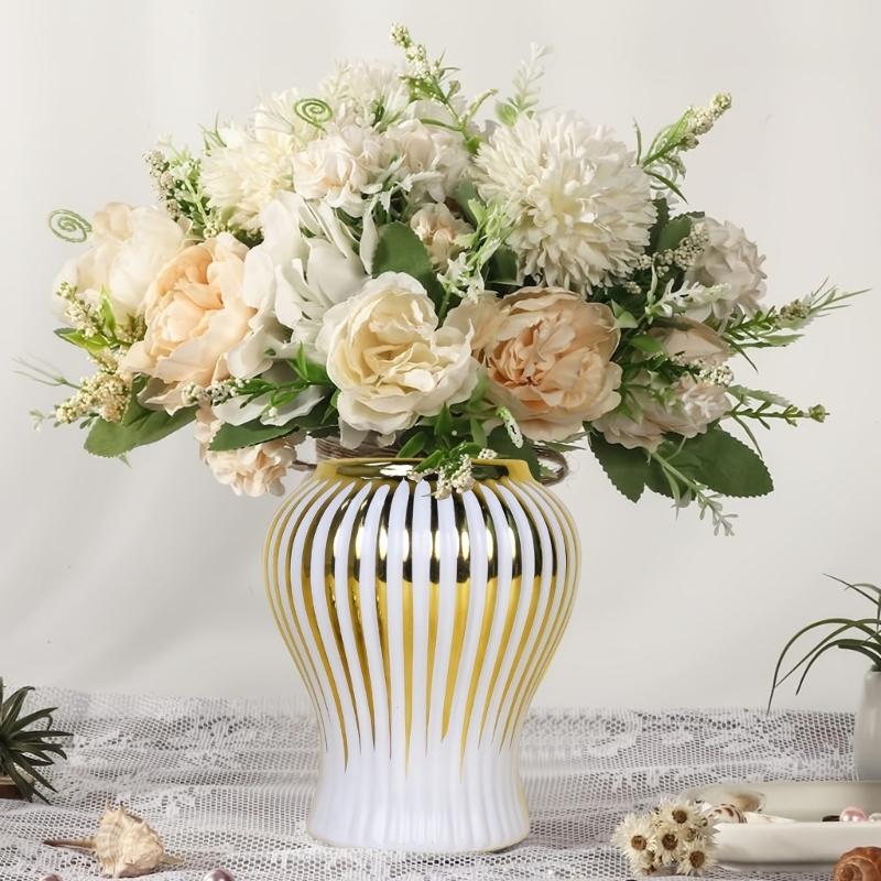 Keramik Vorrats-Ingwerglas mit Deckel Porzellan Blumenvase für Wohnzimmer und Hochzeitsfeiern Dekoration