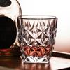 330ml Transparent Brandy Vodka Cocktail Scotch Bourbon Cups Diamond Carved Whiskey Glass Household Creative Drinkware Water Mug