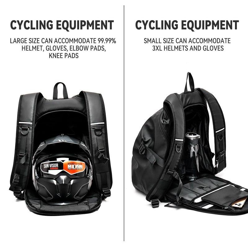 Likros Motorcycle Backpack Waterproof Foldable Helmet Backpack Men Travel Backpack Cycling Storage Bags Motorcycle Helmet Bag