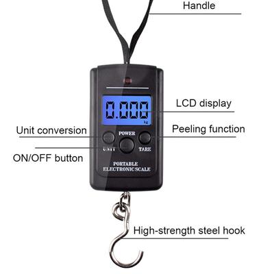 40Kg Multifunctional Mini Electronic Digital Portable Hanging Scale Weighs Tool For Fishing Luggage Suitcase Travel Hook Scales