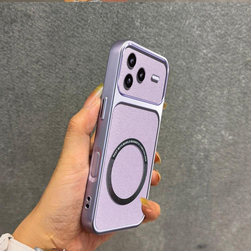 Upgraded Big Lens Protection Case for Xiaomi POCO F7 Pro,F7 Ultra Luxury Leather Casing with Magnetic Ring