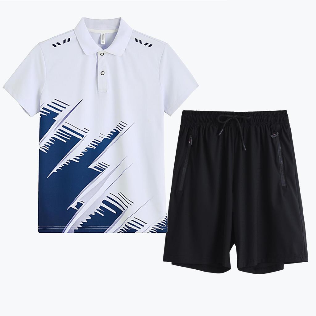 Unisex Quick-Dry Breathable Two-Piece Summer Training Set, Short Sleeve Sports Uniform