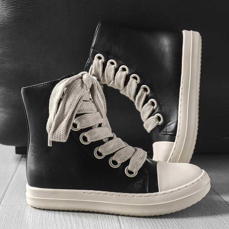 TUINANLE Δερμάτινα Ανδρικά Παπούτσια από Καμβά Φθινοπωρινά Ψηλοτάκουνα Casual Παπούτσια για Άνδρες Αντιολισθητικά Γυναικεία Αθλητικά Παπούτσια Πεζοπορίας Οδήγησης