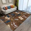 Tappeto Soggiorno con Motivo Horror Tappeti Mago Divinazione Gatto Zucca Tappeto Morbido Decorazione Camera da Letto Tappetino Antiscivolo Area Bagno