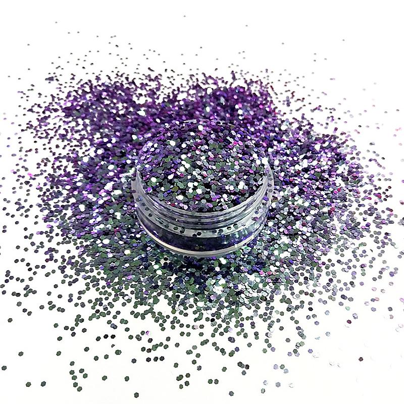 Colorful Non-toxic PET Holographic Glitter Powder Star Shape Bulk for Christmas Craft Creativity