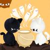 Black White Cat Amigurumi Halloween and Christmas Gifts, DIY Crochet Cats Kit, Crochet Kit Cat Forbeginners, Crochet Kit Cat