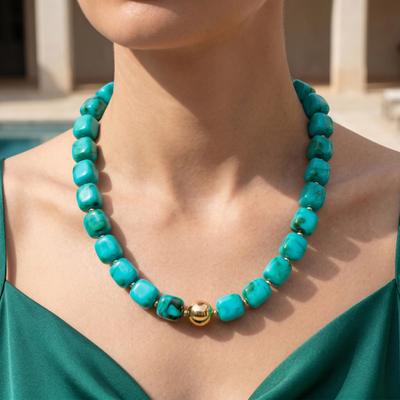 Choker con Perle Grosso Colorato Resina Perle Collana Festiva Collana di Perle Boho per Donne Vacanza Estiva Spiaggia