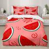 Watermelon Duvet Cover Set Fresh Fruit Pink Green Style Comforter Cover for Boys Girls Women Polyester Bedding Set King Size