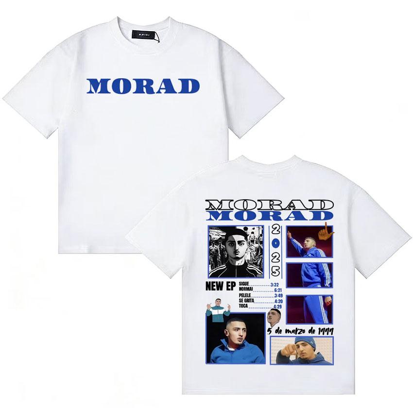 Singer Morad Pop Music T Shirt Unisex Women Casual Cotton Tide Tee Shirt Crewneck Loose Short Sleeve Tshirts Streetwear Teenagers