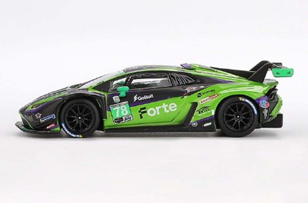 Sunrich MINI GT 1/64 Lamborghini Huracán GT3 EVO2 IMSA Daytona 24 Hours 2024 #78 Forte Racing (Left-Hand Drive) Finished Model MGT01062-BL