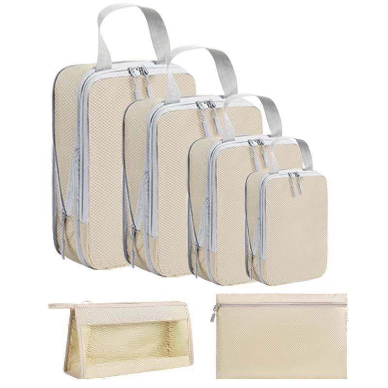 Czteroczęściowy zestaw kompresyjny podróżny: Worki próżniowe na ubrania, buty i skarpetki - Wodoodporne rozwiązanie do przechowywania