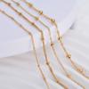 Wholesale 10pcs/lot Width 1.5mm 2mm Tiny Beaded Chain Stainless Steel Link Chain for Necklaces Bracelets Foot Jewelry