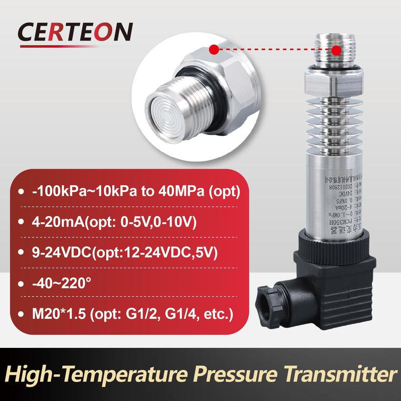 Hygienic Pressure Transmitter 4-20mA 0-5V 0-10V RS485 High Temperature Sanitary Flush Diaphragm Stainless Steel Sensor