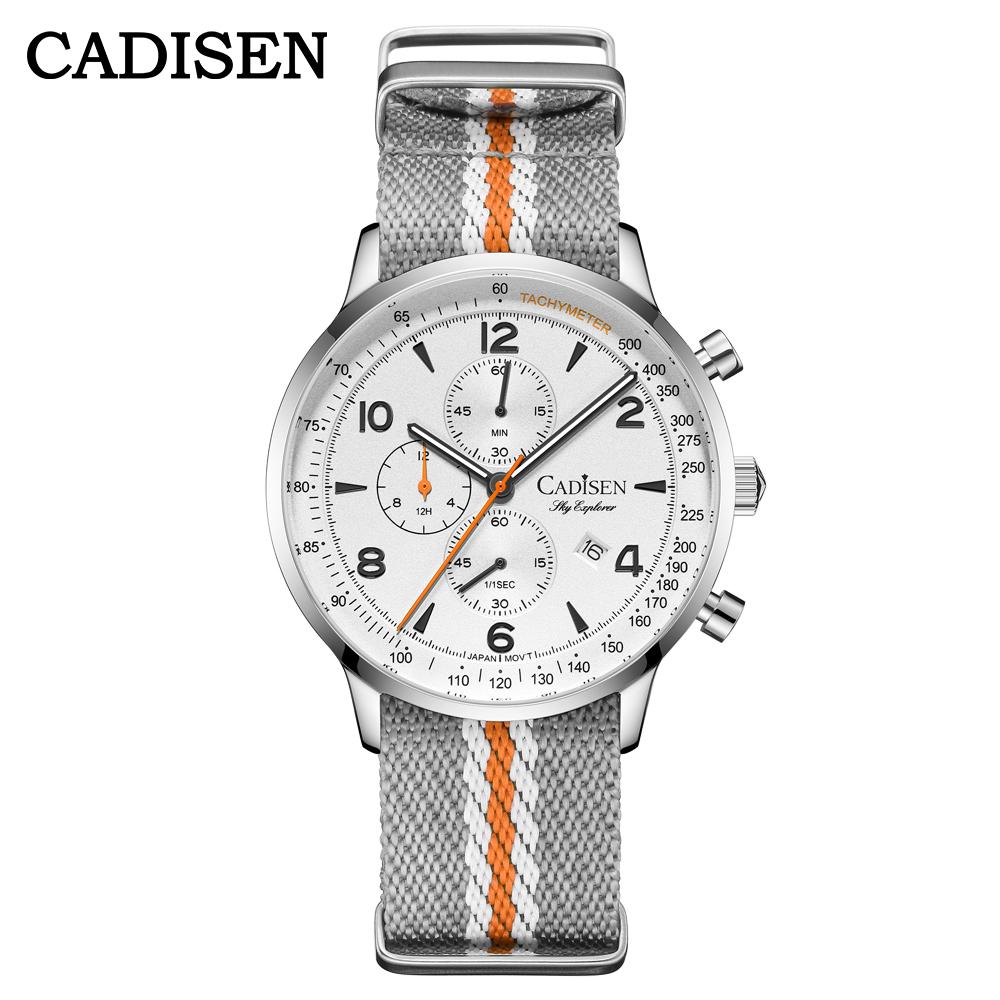 CADISEN 7067 Multifunctional Three-eye Six-pin Men's Quartz Watch OS10 Quartz Movement Fashion Casual Quartz Watch
