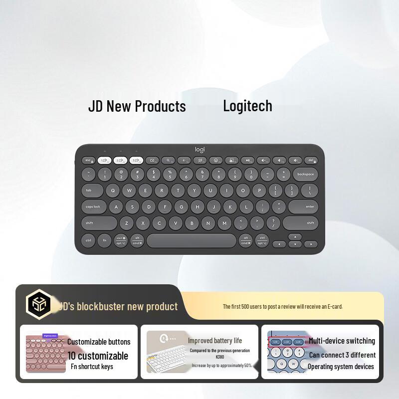 Logitech K390 Ultra-Thin Portable Wireless Bluetooth Keyboard