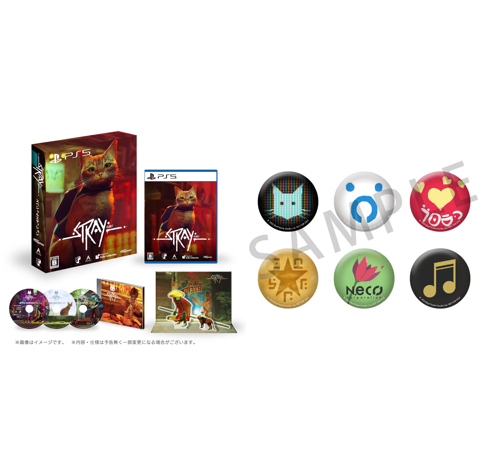

Stray Special Edition Can Badge Set Included Original Soundtrack CD Acrylic Diorama Stand -PS5 & [Bonus] (Комплект 2 дисків),