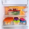 7Pcs Rainbow Food Storage Bowl Rectangular Food Sealed Box Airtight Design Freshing Box  Meal Prep