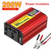 Adaptador de plugue/clip de isqueiro de cigarro DC 12V para AC 220V, com porta de carregamento USB Conversor DC/AC de 200W Tomada AC Universal Inversor de energia automotivo