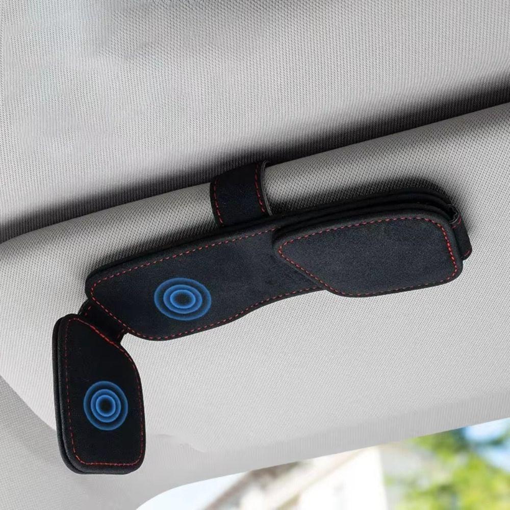 Magnetic Car Sun Visor Clip Dual Clip Card Holder Universal Auto Sun Visor Organizer  Truck