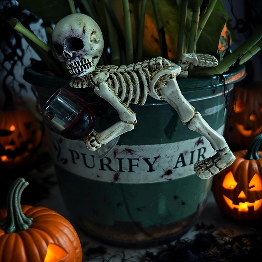 Halloween Skeleton Resin Decoration Figurine for Yard Garden Home Indoor Outdoor Use