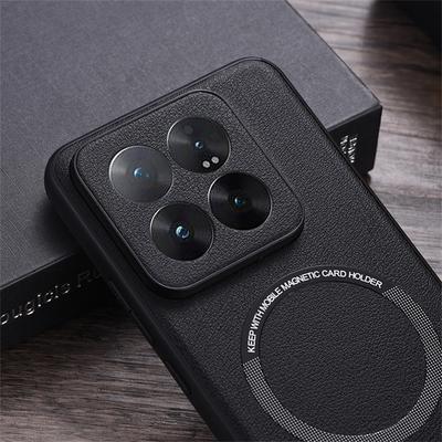 For Xiaomi 14T Pro Magnetic Case Anti-Drop PU Leather+TPU Cover