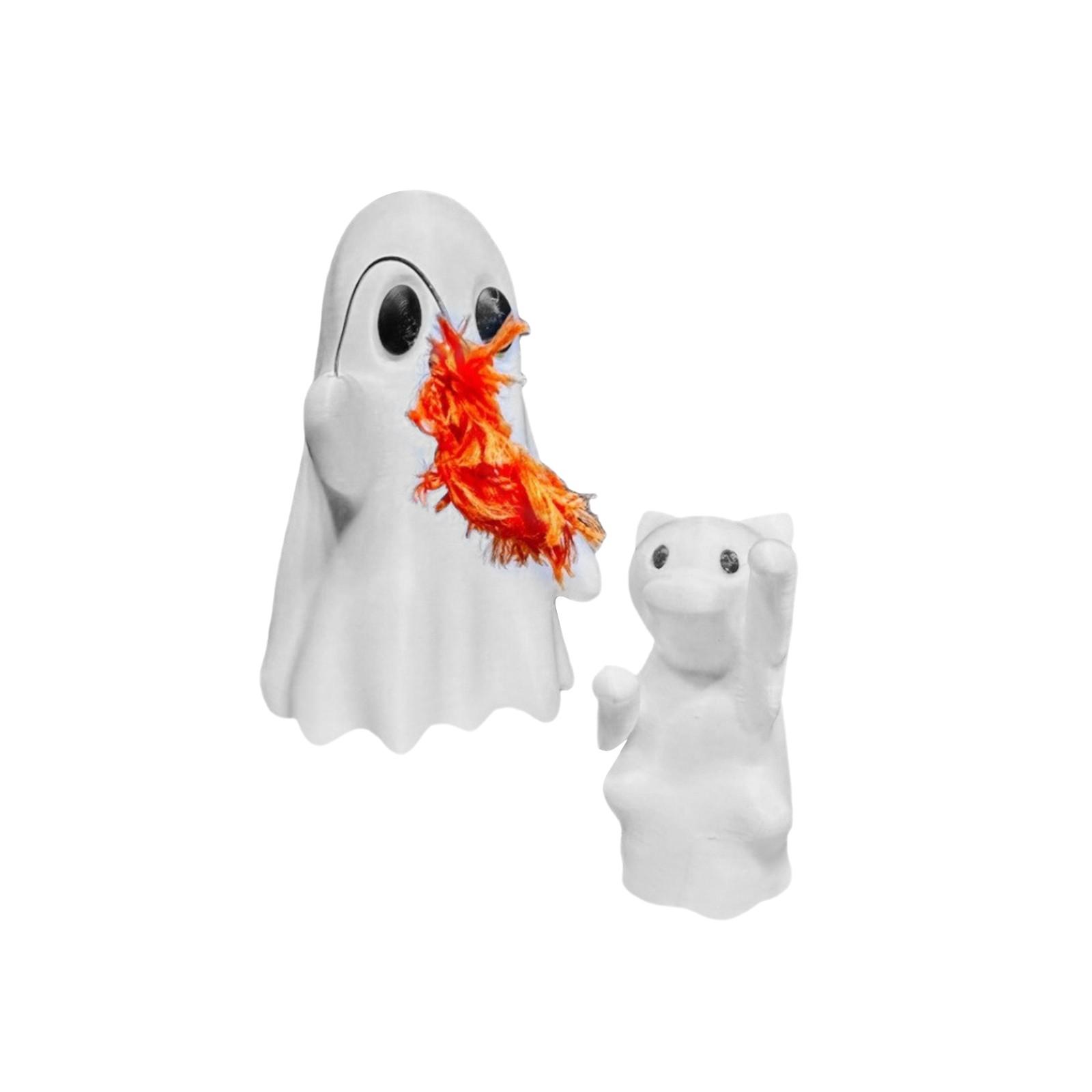 

Ghosts And Cat 3D Printing Statue Halloween Decoration Home Living Room Decoration One Size