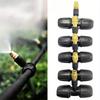 6PCS Sprayer Nozzles Irrigation Nozzle for 8/11 9/12 Water Hose Home Garden Irrigation Tee Misting Sprinkler for Lawns Plants Flower Vegetables