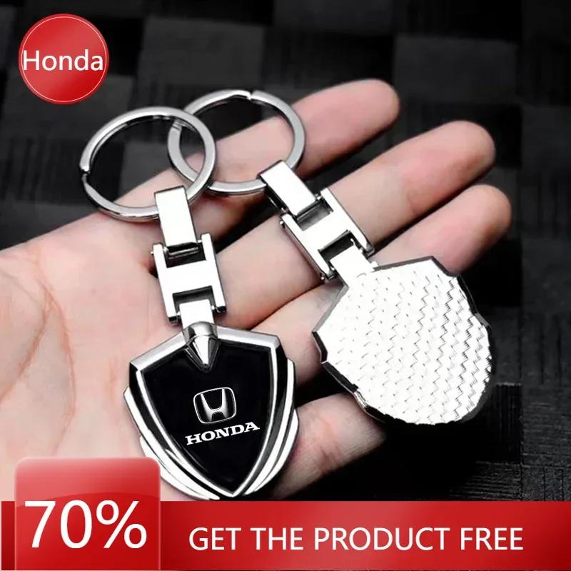 For Honda 3D Metal Key Rings Car Styling Car Logo Fashion Keychain For Honda Civic Mugen Accord Odyssey JAZZ CRV Fit Hrv Jazz CB