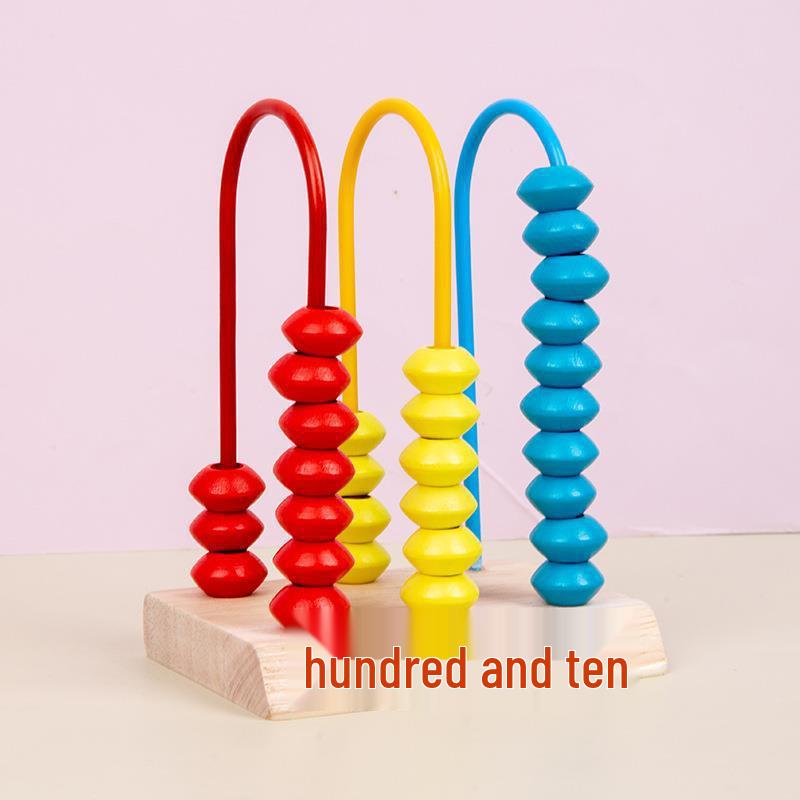 Colorful Wooden Ten-Row Abacus for Early Childhood Education