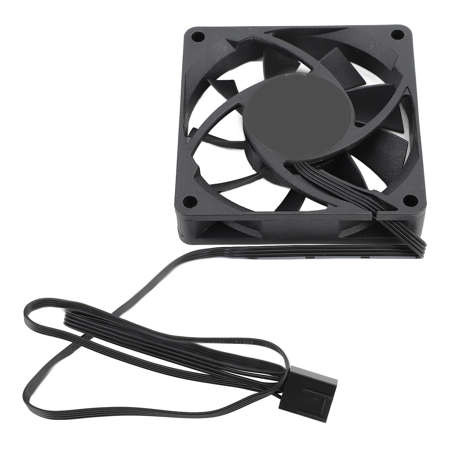 

70mm PWM Fan Dual Ball Bearing Cooling Fan 4 Pin PWM Intelligent Temperature Control PC Case Fan Speed Up to 2500RPM 7
