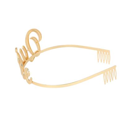 Fashionable and Personalized Alloy Letter Quinee Crown Headband Hair Crown Niche Design Women's Hair Accessories Headband