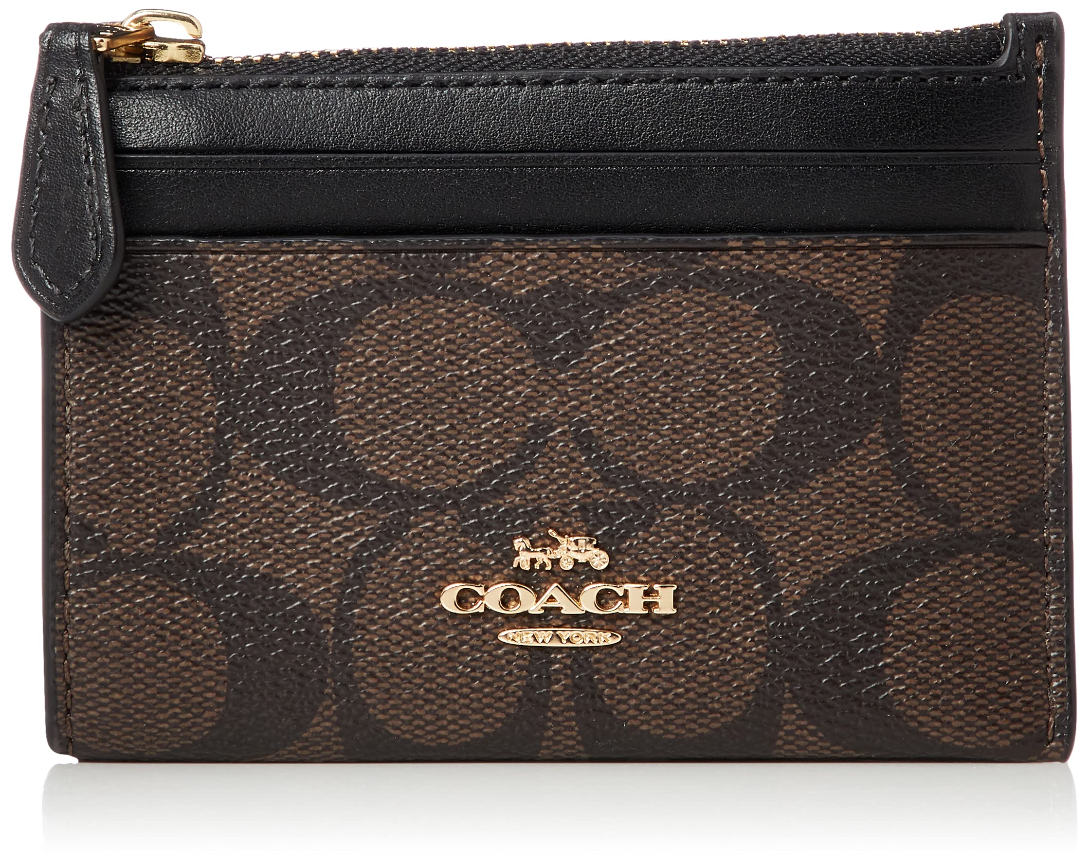 

Coach Card Case 88208 Black Women s Im/Brown [Used]