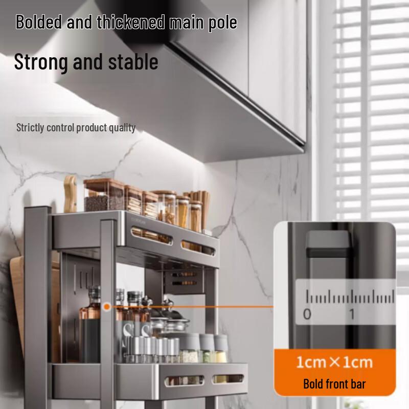 2-Tier Folding Stainless Steel Kitchen Storage Rack