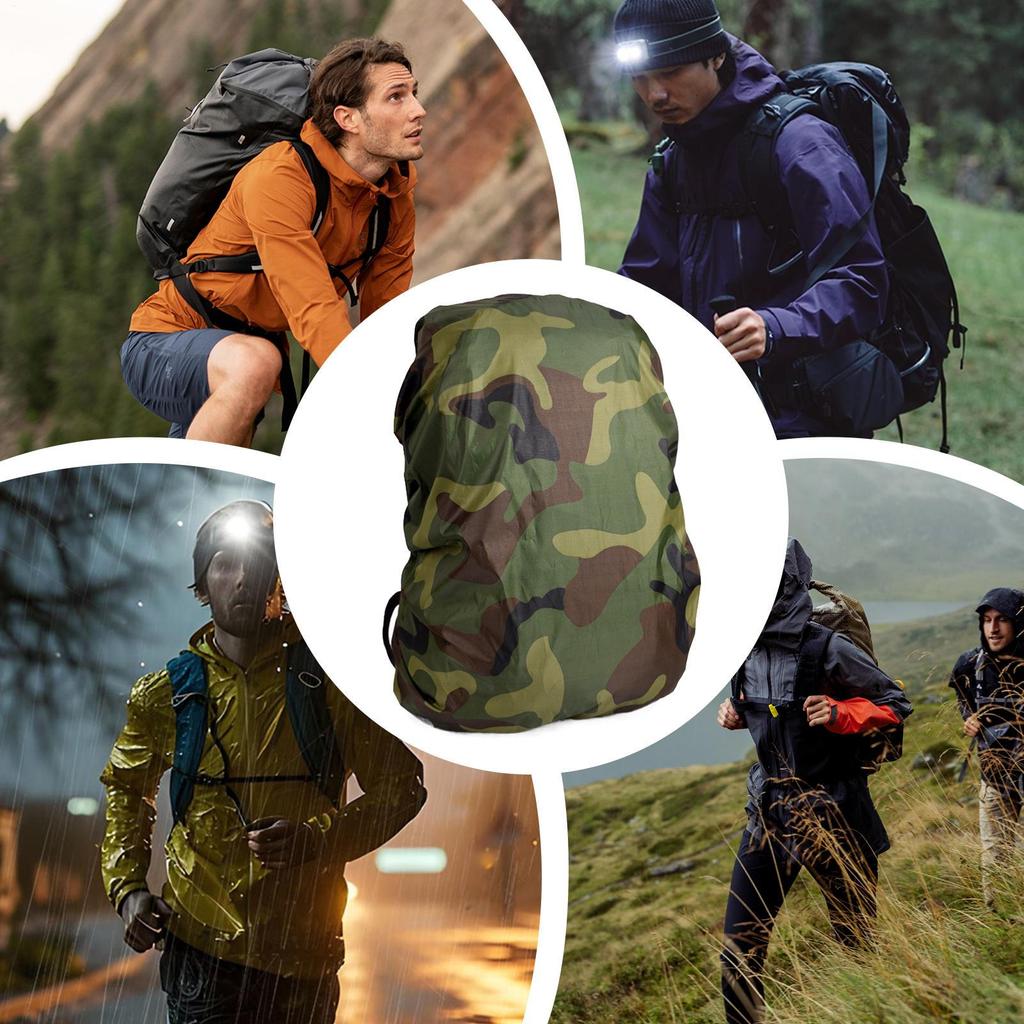 Bike & Hike Rain Cover Waterproof Backpack Protector with Reflective Strips Compact & Tear Resistant for Cycling Hiking