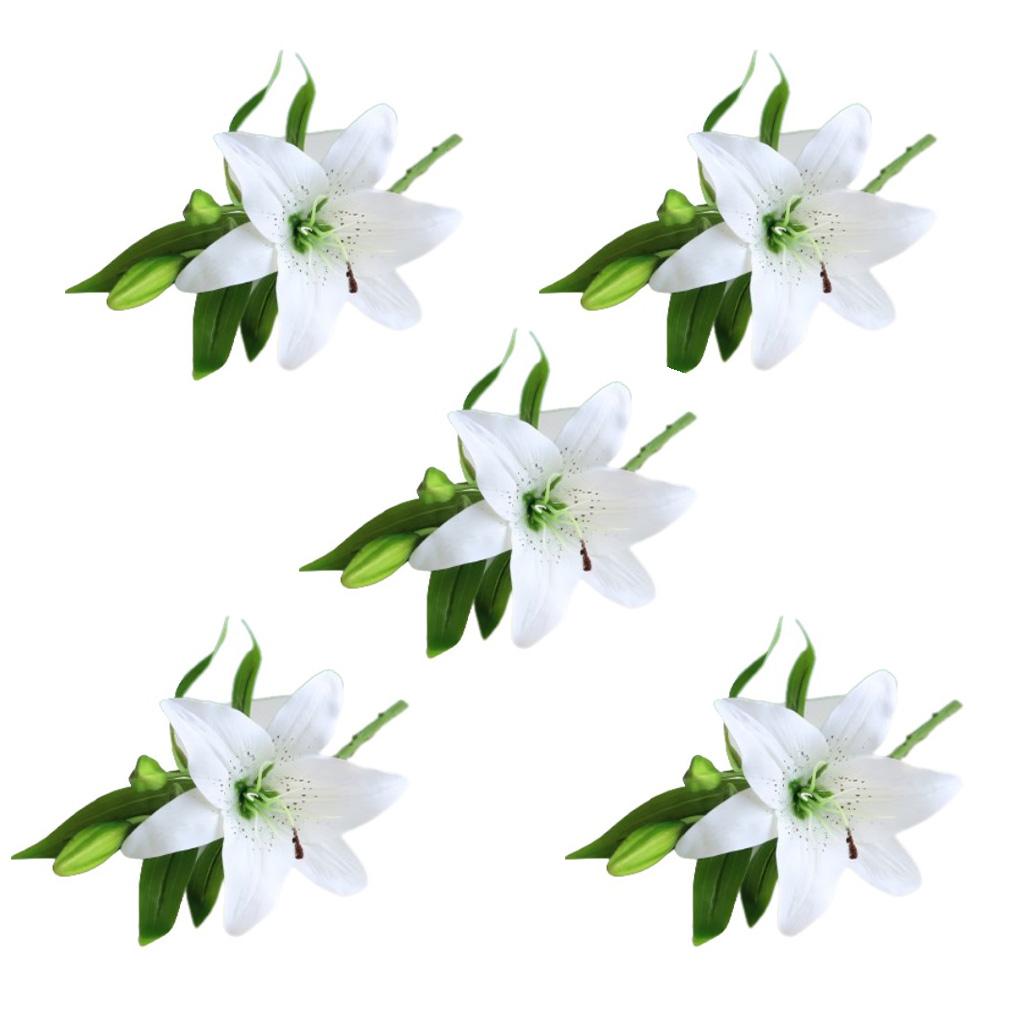 

5X Artificial Flower Fake Plant Wedding Decor Home Decal Workmanship Long-lasting Multipurpose Arrangement Garden