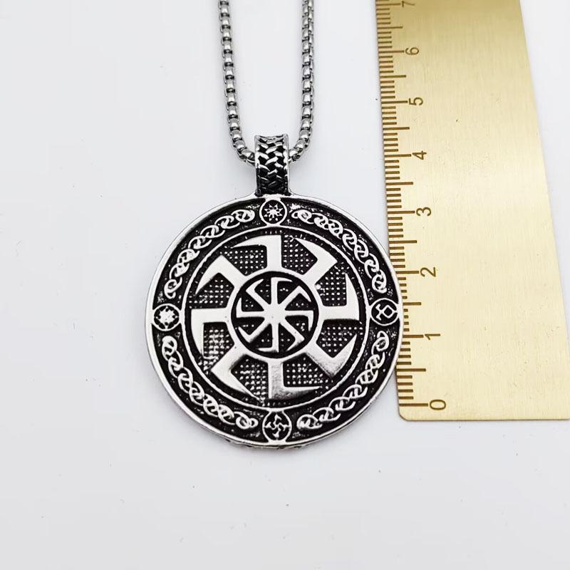 Retro Slavic Kolovrat Pendant World Tree Of Life Yggdrasi Amulet Talisman Jewelry Necklace