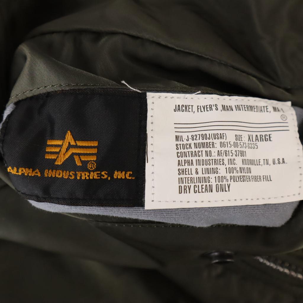 ALPHA INDUSTRIES INC Flight jacket XL khaki Men's Used