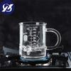 450ml Glasbecher Becher Milch Frühstück Kaffeetasse gh Hochtemperaturbeständige Tasse mit Skala Trinkgeschirr