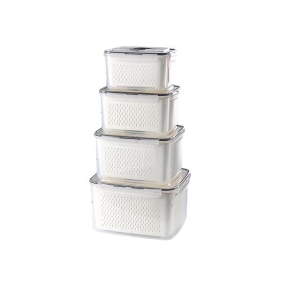 Fruit Storage Boxes for Fridge Leak-proof Produce Containers with Removable Colander And Divider Food Container for Vegetables And Fruits Meal Prep