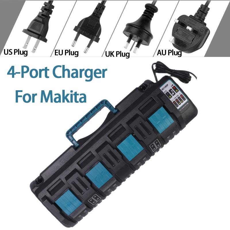 Portable Four-Port Fast Charger For Makita 18V BL1415 BL1815 BH1220 Li-ion Battery Power Tool Battery Chargers