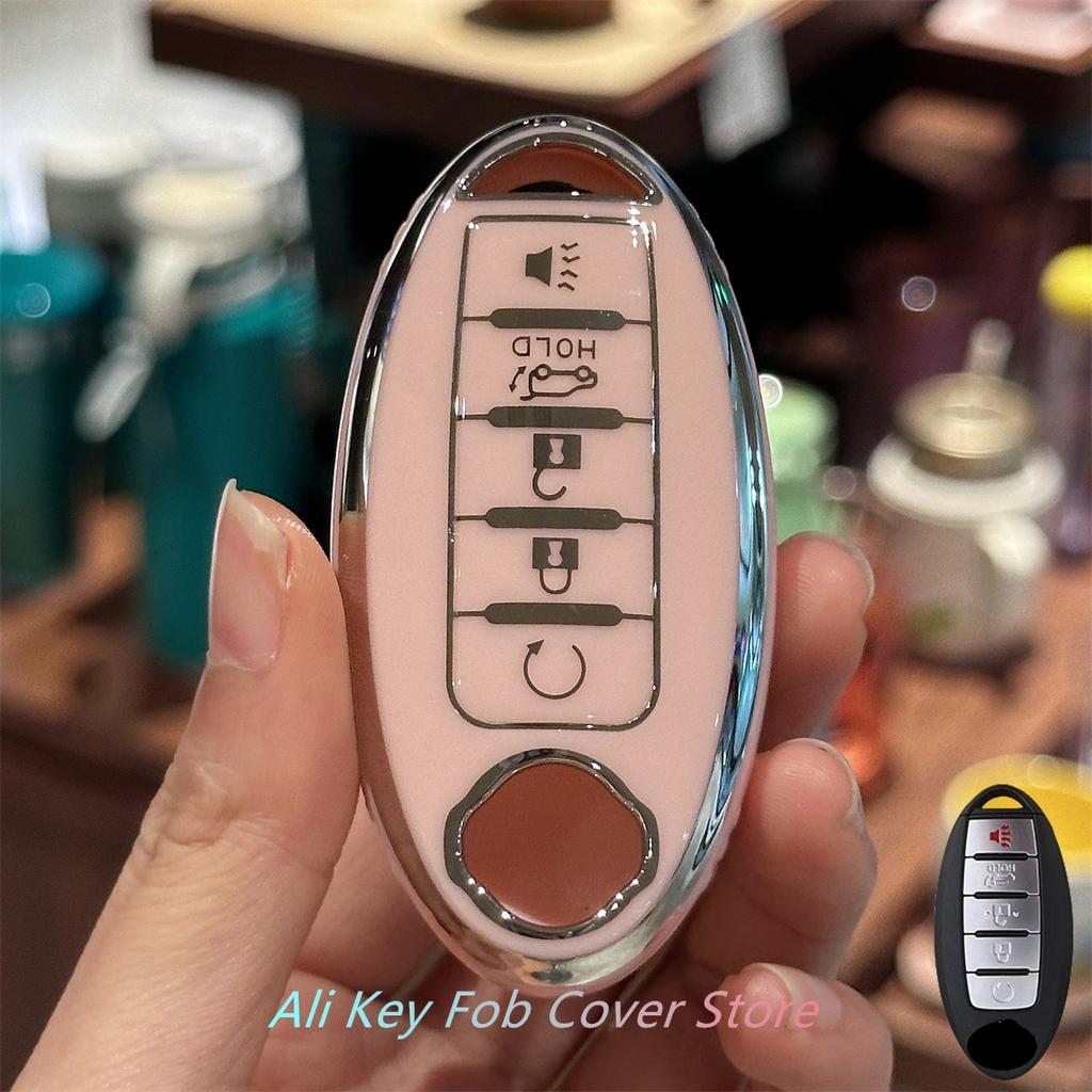 Key Fob Cover Keychain Lanyard for Nissan Altima Maxima Murano Rogue Sentra 370z Pathfinder Smart Control Key Protecto