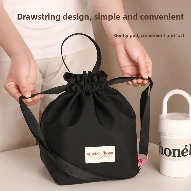 Large Capacity Lunch Box Bag Waterproof Insulated Bag Portable Thickened Handbag for Students And Office Workers