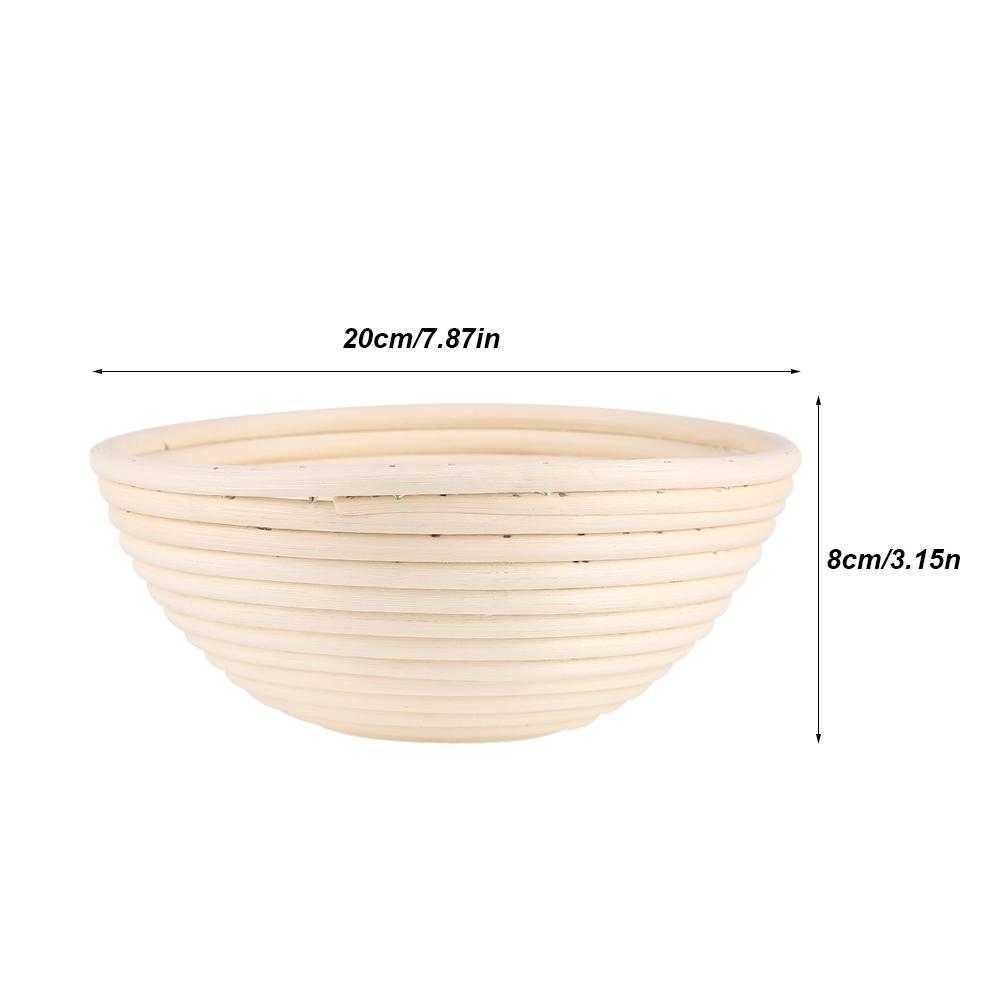 European Cane Round Bread Dough Rising Rattan Basket 18 X 9 Cm