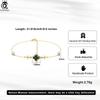 ORSA JEWELS 925  Silver Shell Pearl Strand Anklet and Green Malachite Ornament Four Leaf Clover Design Summer Gift GMA05